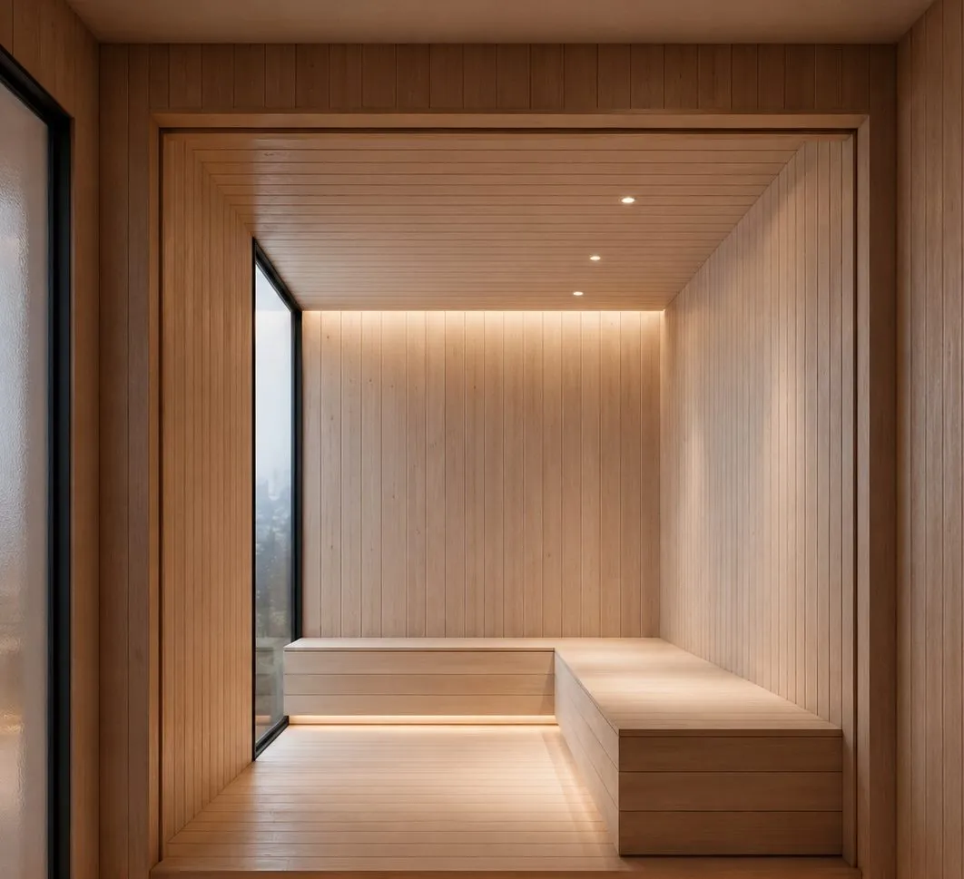 Terraza wellness y sauna